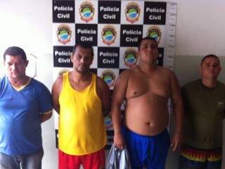 José Clóvis, Isaac Julião, Jorsiney de Figueiredo e Wallace Mendes, presos em flagrante. (Foto: Divulgação/ PC)