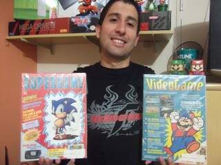 Rafael Marques é colecionador de revistas de games.