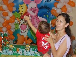 Sônia durante o aniversário de 1 ano de Bruninho, em 2011. (Foto: Arquivo)