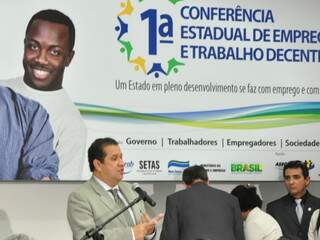 Carlos Lupi participou nesta manhã de abertura da Conferência Regional do Emprego e Trabalho Decente. (Foto: João Garrigó)
