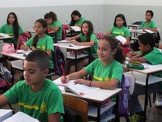Alunos em escola pública de Campo Grande (Foto: Divulgação)