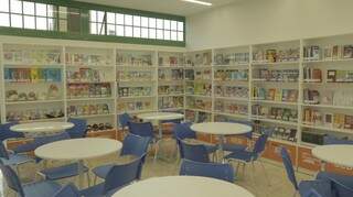 Sala de leitura da biblioteca inaugurada ontem no distrito de Prudêncio Thomaz (Foto: Divulgação)