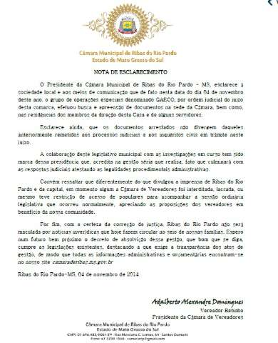 C&acirc;mara vai colaborar com o Gaeco; Justi&ccedil;a j&aacute; tinha documentos