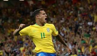 O meia Coutinho fez o primeiro gol do Brasil na Copa do Mundo de 2018. Foi um golaço em um chute de fora da área