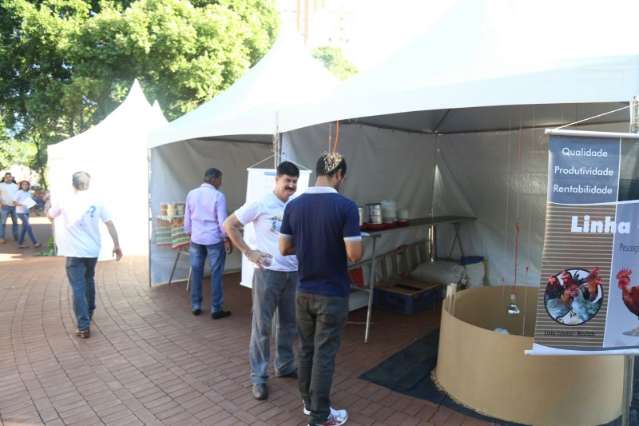 Feira em pra&ccedil;a exp&otilde;e artesanatos e realiza palestras para empreendedores