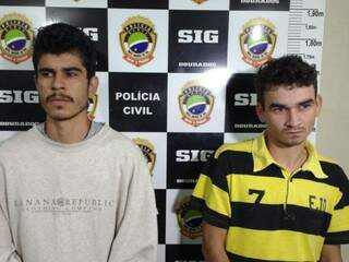 Maury Brum (à direita) e Evair Dias foram presos pelo SIG (Foto: Adilson Domingos)