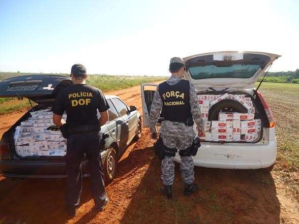 Avaliada em quase R$ 100 mil, carga de cigarro &eacute; apreendida na MS-379