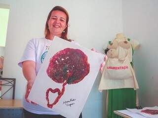 Mariksa Ungerer, que transforma a placenta em um presente para as mães assistidas. (Foto: Marcos Ermínio)