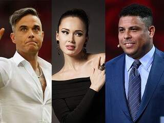 Robbie Williams, Aida Garifullina e Ronaldo estarão na festa de abertura (Foto: Reprodução)