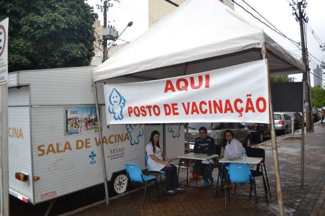 Chuva e mudan&ccedil;a de local causam baixa procura por vacina