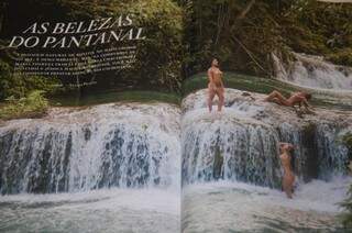 Revista do mês de agosto traz amigas em belezas de Bonito. (Foto:Reprodução)