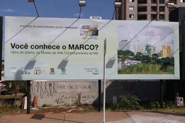Obras do Marco s&atilde;o reproduzidas em outdoor e espalhadas pelas ruas