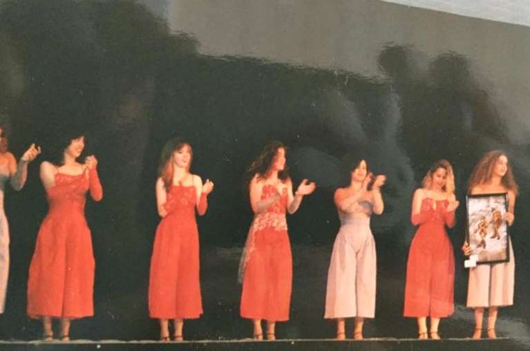 Mostra sul-mato-grossense de dança, no Clube Libanês, em 1989. (Foto: Arquivo Pessoal)