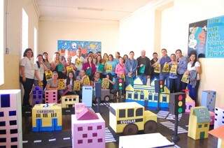 Mini cidade é o destaque da exposição dos alunos da Escola Oswaldo Cruz Traje (Foto - Juliana Brum)