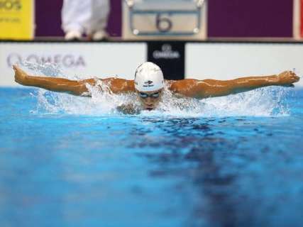 Campo-grandense está na semifinal dos 200m borboleta e nadará contra Phelps