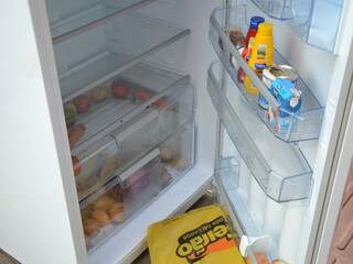 Alimentos estragaram porque eletrodoméstico não gela. (Foto: Simão Nogueira)