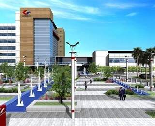 Hospital da Cassems em Campo Grande será inaugurado em 2016 (Imagem/Divulgação Cassems)