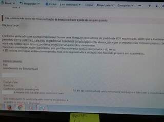 Alunos reprovam em matéria online e podem deixar de colar grau Alunos reprovam em matéria online e podem deixar de colar grau