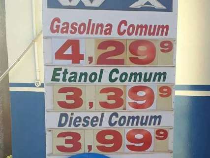 Preço do litro da gasolina passa de R$ 4,20 em cidades do interior de MS
