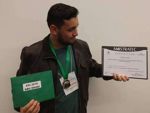 Estudante de MS ganha vaga para apresentar projeto em feira internacional