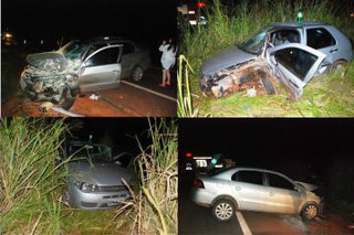  Seis pessoas ficam feridas em acidente na BR-163