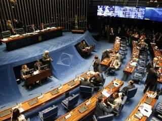 Plenário do Senado, durante a votação desta noite. (Foto: Fabio Rodrigues Pozzebom/Agência Brasil) 