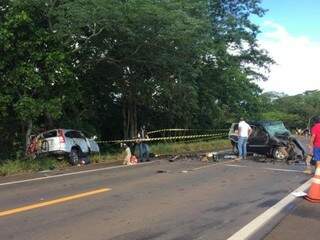 Acidente aconteceu na BR-262, em Anastácio (Foto: Direto das Ruas)