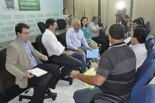 Reunião na governadoria não obteve avanços quanto ao índice de reajuste pedido pelos professores. (Foto:Marcelo Calazans)