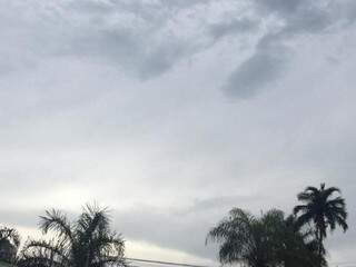 Céu nublado na tarde desta quarta-feira (14) no Jardim dos Estados em Campo Grande (Foto: Guilherme Henri)