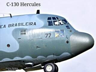 Hércules do RJ faz treinamento de voo em Campo Grande, conforme Base Aérea (Foto: Vinícius Santana)