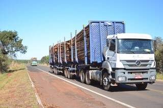 O aporte da indústria da celulose em Mato Grosso do Sul mudou o perfil do transporte rodoviário. (Foto: Vanessa Tamires/Arquivo)