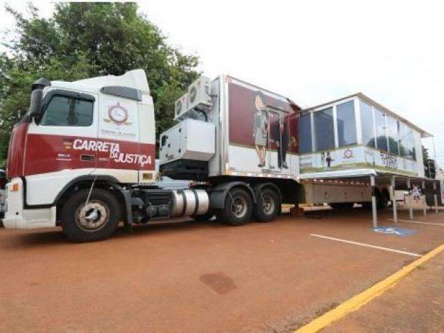 Carreta da Justi&ccedil;a retoma atendimentos em Rochedo nesta semana
