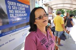 Maria critica  o possível aumento da tarifa. (Foto: Alcides Neto)