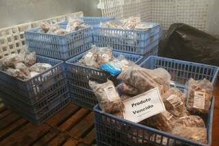 Alimentados estragados estão estocados na SUALIS (Foto: Marcos Herminio)