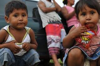 Crianças da comunidade Cidade de Deus (Foto: Alcides Neto)