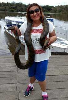 Viagem que fez para Manaus e encontrou uma cobra (Arquivo pessoal)