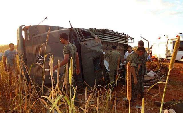  Tr&ecirc;s soldados do Ex&eacute;rcito de MS que ficaram feridos em acidente est&atilde;o na UTI 