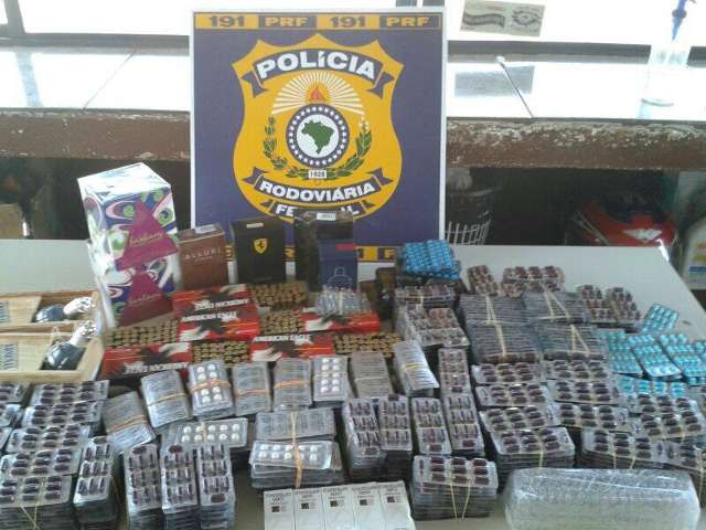 PRF apreende 9,3 mil medicamentos e 250 muni&ccedil;&otilde;es em contrabando