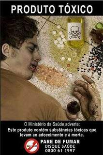Em 2002 o Brasil tornou obrigatórias imagens de advertência nas embalagens de cigarro (Foto: Ministério da Saúde)