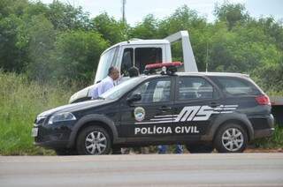 Polícia Civil procura outros envolvidos, com ajuda da PM. (Foto: Marcelo Calazans)