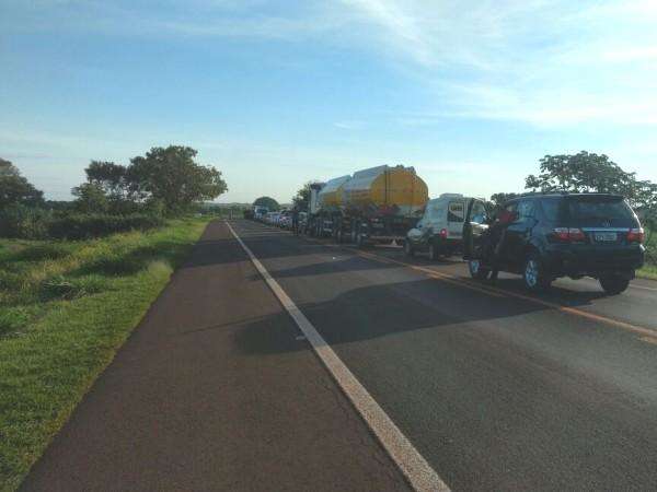 Protesto contra reforma da Previd&ecirc;ncia fecha rodovias federais em MS 