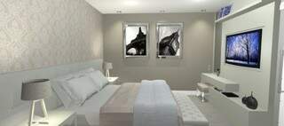 Sugestão personalizada para o quarto do casal em projeto desenvolvido por profissionais da Estofatto Casa.