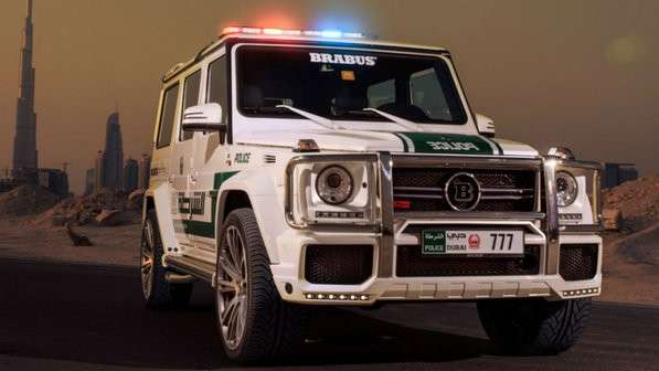 Brabus G-Wagen, modelo tunado a partir de um Mercedes-Benz G 63 AMG, faz parte da frota da polícia de Dubai, nos Emirados Árabes - Divulgação