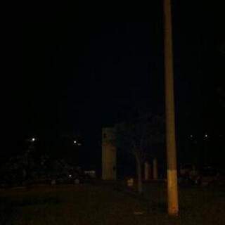 Leitor enviou imagem da escuridão que está o parque nesta noite (Foto: Repórter News)