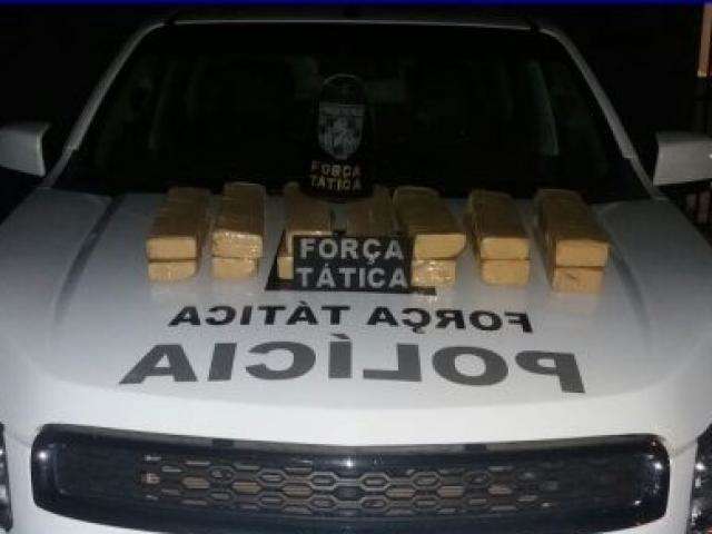 PM apreende 14 kg de maconha em terreno usado como dep&oacute;sito do tr&aacute;fico