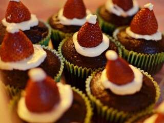 Cupcake vegano especial de natal. (Foto: Gustavo Maia)