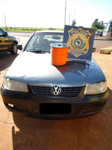  PRF apreende explosivo com homem de 56 anos na fronteira