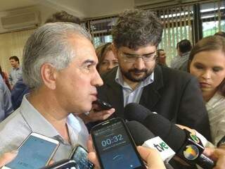 O governador Reinaldo Azambuja falou sobre pedido  de empréstimo. (Foto: Leonardo Rocha)