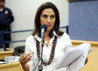 Carla Stephanini considera que Marquinhos é nome forte ao lado do ex-governador André Puccinelli (Foto: Izaias Medeiros / CMCG)