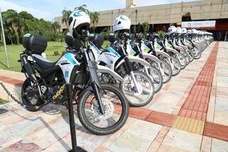 Foram 135 motos, adquiridas por meio do MS Mais Seguro. (Foto: Fernando Antunes)